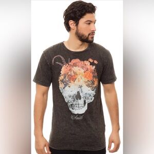 Men’s Insight Dead Head skull smile worn look grunge rebellious t-shirt M